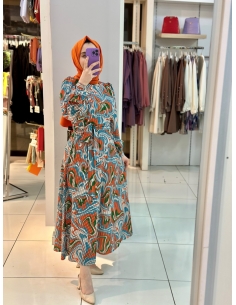 N Prive Ebruli Desen Elbise 13215