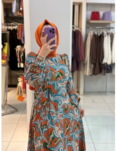 N Prive Ebruli Desen Elbise 13215 2