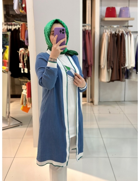 N Prive Tensel Kot 2Lİ Kimono Takım yeşil