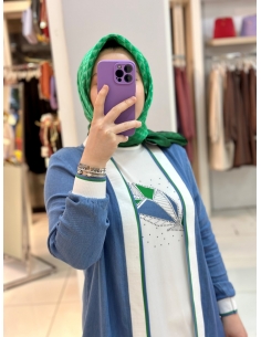 N Prive Tensel Kot 2Lİ Kimono Takım yeşil 2