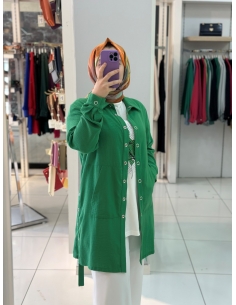 N Prive Keten 2li Takım yeşil