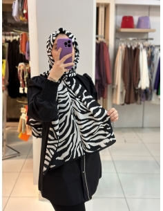 Cardion Zebra Şal siyah