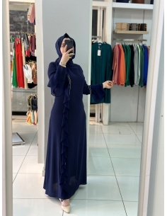 Nivale Abiye Elbise Lacivert 4023 2