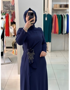 Zen Abiye Elbise lacivert 2139 2