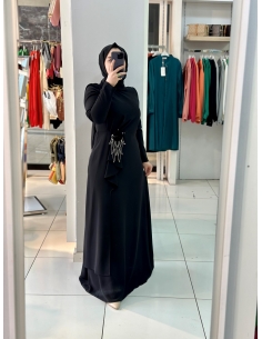 Zen Abiye Elbise siyah 2139