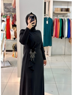 Zen Abiye Elbise siyah 2139 2