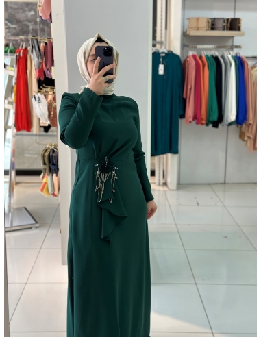 Zen Abiye Elbise zümrüt 2139