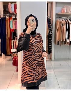 N Prive Deri Detaylı Tunik 19069