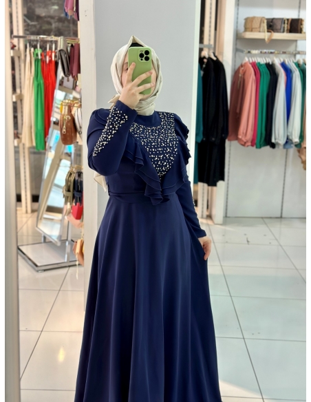 Mısra Zen Abiye Elbise 2109 lacivert