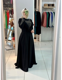 Mısra Zen Abiye Elbise 2109 siyah