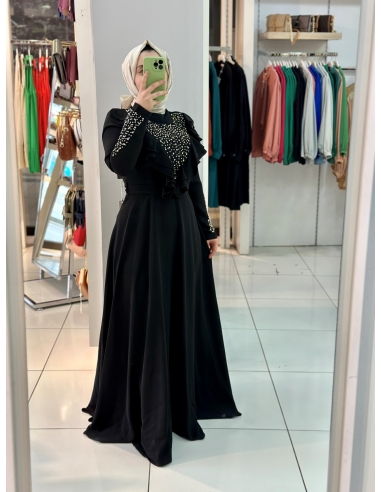 Mısra Zen Abiye Elbise 2109 siyah