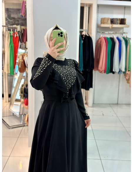 Mısra Zen Abiye Elbise 2109 siyah