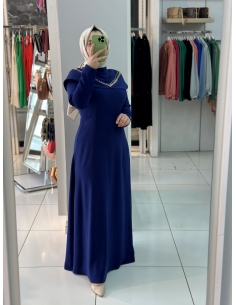 Mısra Zen Abiye Elbise 4021 lacivert