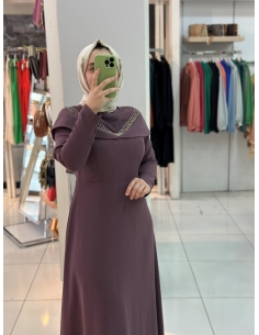 Mısra Zen Abiye Elbise 4021 lila 2