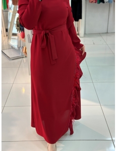 Mısra Zen Abiye Elbise 4000 kırmızı 2