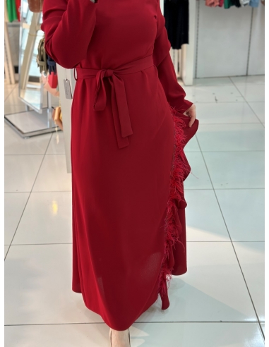 Mısra Zen Abiye Elbise 4000 kırmızı