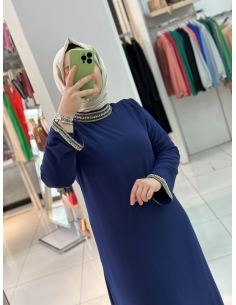 Mısra Zen Abiye Elbise 2101 lacivert 2