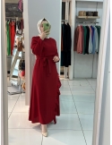 Mısra Zen Abiye Elbise 4000 kırmızı