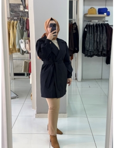 N Prive Trençkot 14059 siyah