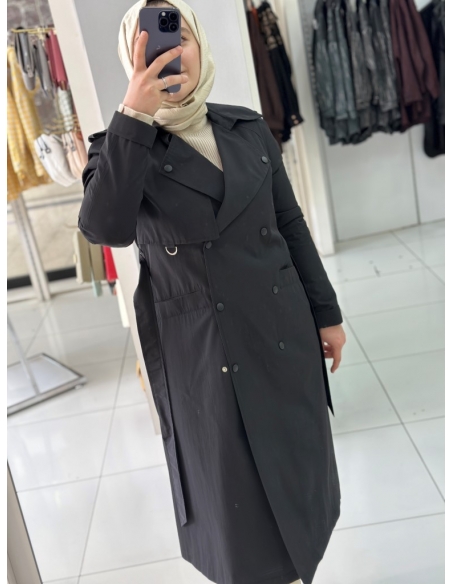 N Prive Trençkot 14053 siyah