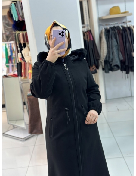 Seyit Özel Kaşe Kaban Siyah