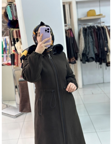 Seyit Özel Kaşe Kaban Boz Kahve