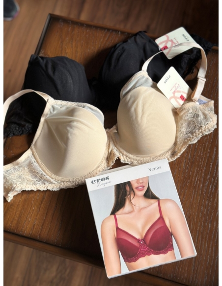 Eros Venüs Toparlayıcı Cup Sütyen SİYAH Büyük Beden