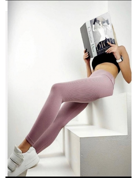 Lesa Wear Fitilli İçi Şardonlu Tayt PUDRA