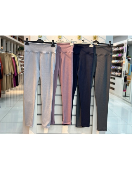 Lesa Wear Fitilli İçi Şardonlu Tayt PUDRA