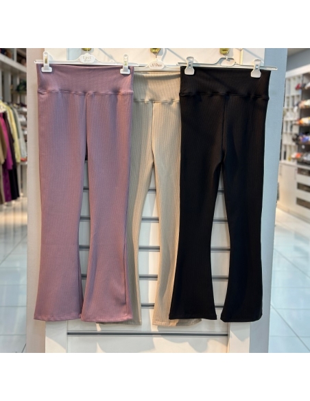 Lesa Wear Fitilli İçi Şardonlu İspanyol Tayt BEJ