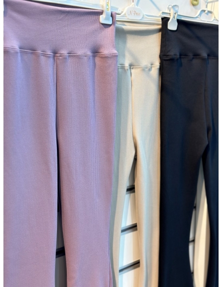 Lesa Wear Fitilli İçi Şardonlu İspanyol Tayt BEJ