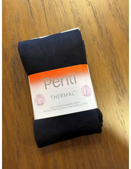 Penti Kalın İçi Polarlı Termal Külotlu Çorap SİYAH BÜYÜK BEDEN