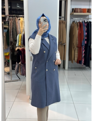 Levidor Kaşe Kaban 710016 İNDİGO