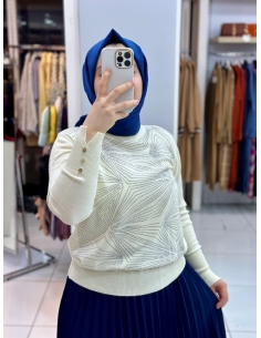 N Prive Triko Bluz 34022 Ekru