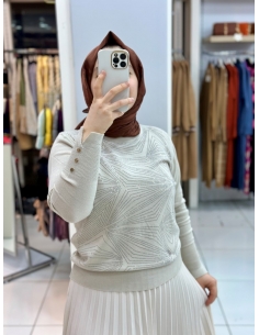 N Prive Triko Bluz 34022 taş