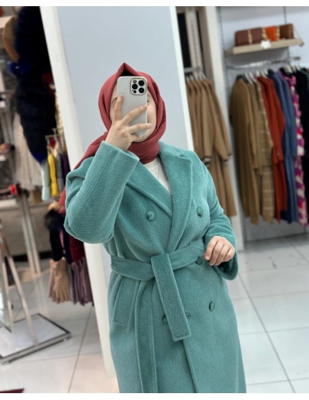 Düşes Tüylü Kaşe Kaban MİNT