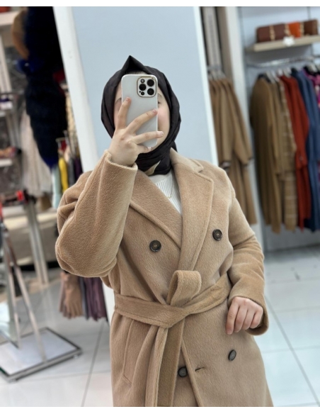 Düşes Tüylü Kaşe Kaban