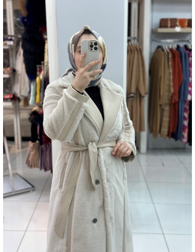 N Prive Kürklü Kaban BEJ 14063