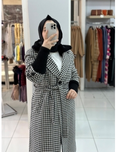 Zafina Kazayağı Kaşe Kaban SİYAH 2