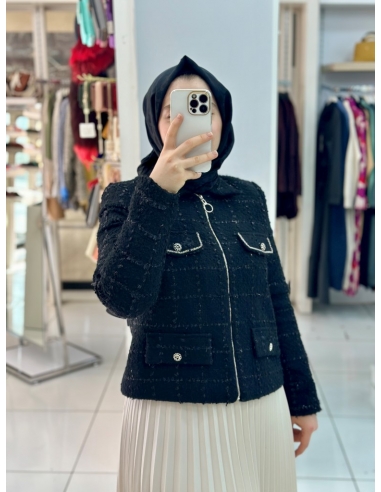 N prive Tüvit Ceket SİYAH