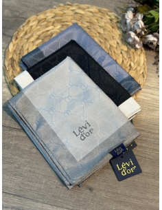 Levidor Tek Şeritli Monogram Şal