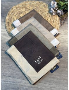 Levidor Tek Şeritli Monogram Şal