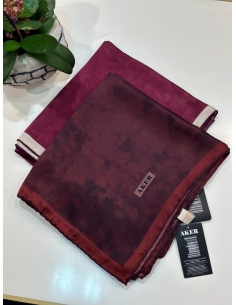 Aker Bulut Desen Saf İpek Eşarp