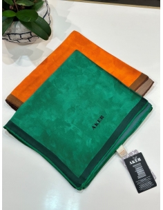 Aker Bulut Desen Saf İpek Eşarp