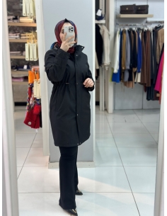 YML Trençkot Kısa siyah