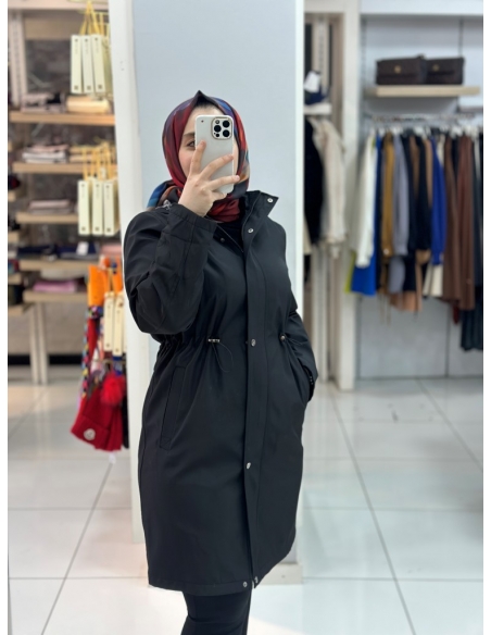 YML Trençkot Kısa siyah