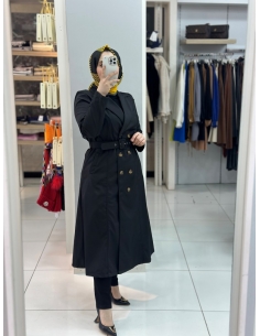 Özmenler Trençkot 0007035 siyah