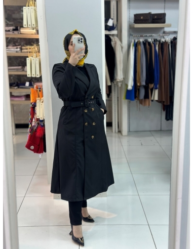 Özmenler Trençkot 0007035 siyah