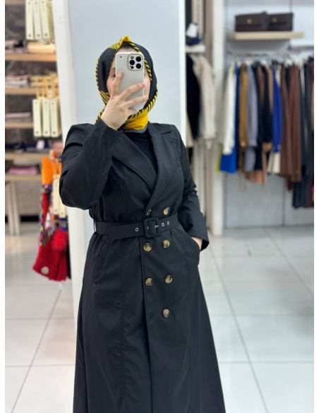 Özmenler Trençkot 0007035 siyah