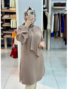 Özkayalar Krep Tunik 2887 Vizon